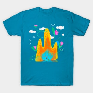 Fire and Flowers in the sky T-Shirt